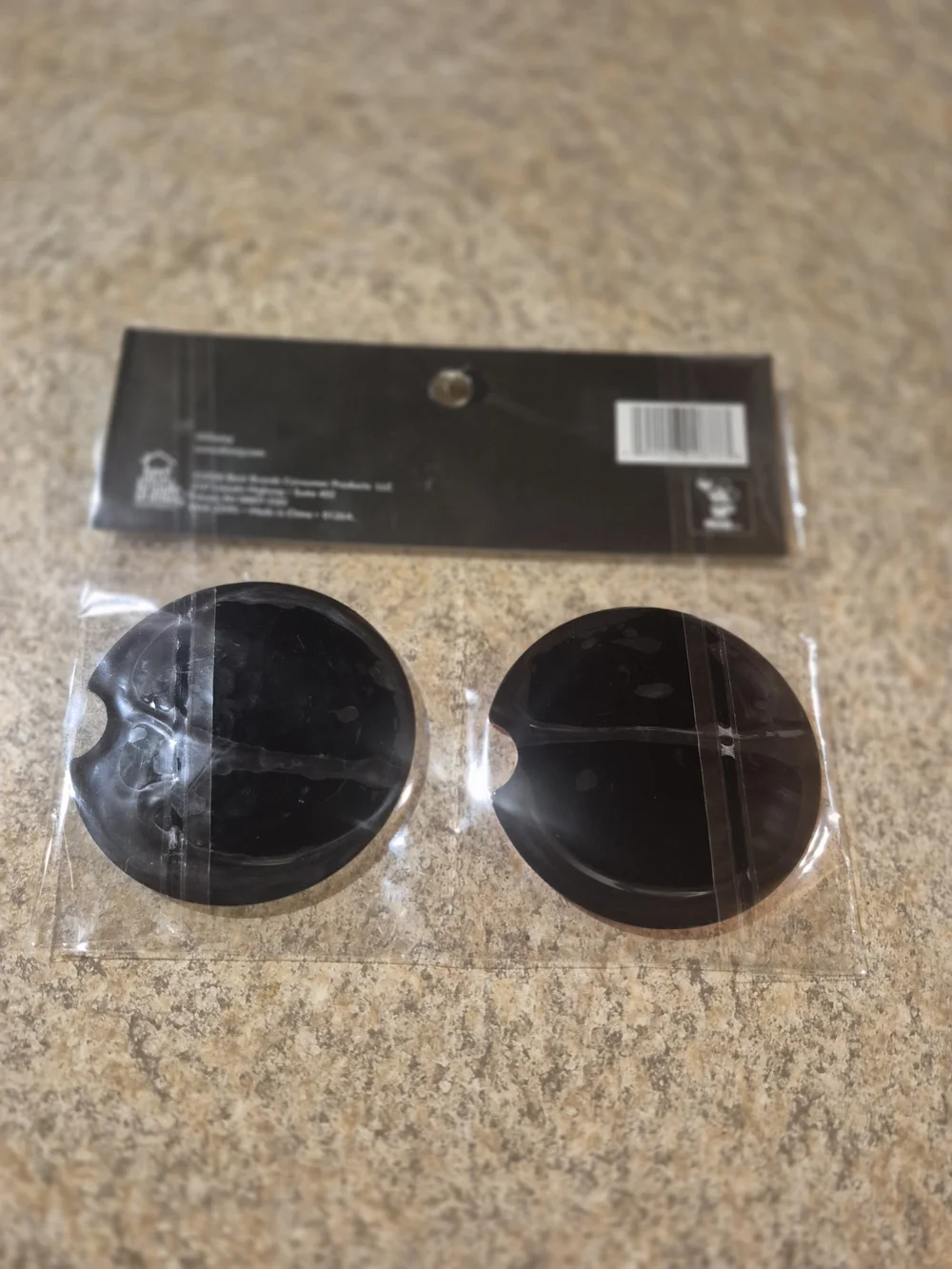 Disney Mickey & Minnie Mouse 2-Pack Car Coasters - Red & Gray New In PLASTIC